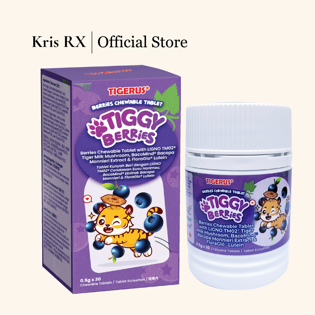 TIGGY BERRY 虎乳芝叶黄素 Chewable Tablets(补眼增加专注力)30‘s